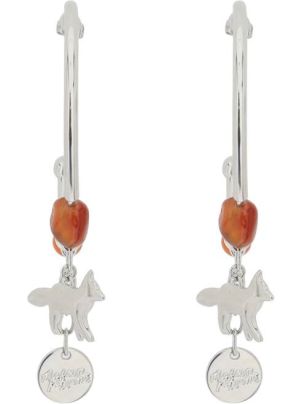 Maison Kitsuné Fox & Beads Hoop Earrings | italist