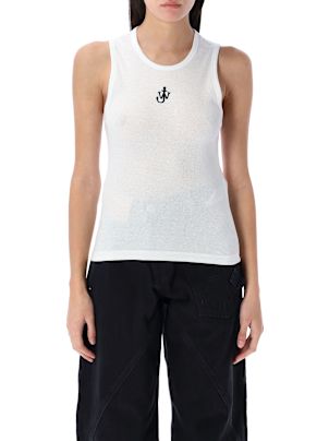 J.W. Anderson White Cotton Tank Top | italist