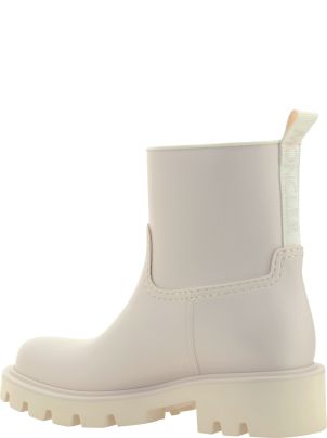 MONCLER | KICKSTREAM RAIN BOOTS OFF WHITE ブーツ Kickstream Leather Tall Rain Boots | Neiman Marcus