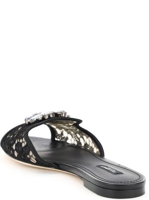 【送料&関税込】Dolce & Gabbana Taormina Lace Slipper Dolce & Gabbana Taormina Lace Slippers | Sendegaro