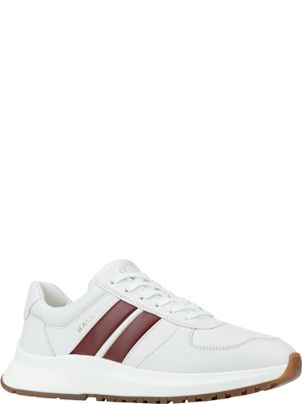 スニーカー BALLY Men Sneakers MSK0CA VT012 I0U9 WHITE Bally Striped Leather Low-Top Sneakers | Saks Fifth Avenue