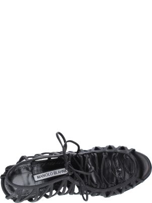 Manolo Blahnik Hamza 105 Leather Sandals | italist