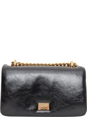 【ELISABETTA FRANCHI】ハンドバッグ ロゴチャーム スクエア Logo Plaque Foldover Small Shoulder Bag Elisabetta Franchi