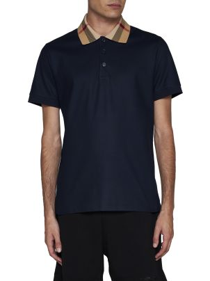 Tシャツ・カットソー BURBERRY Midnight Blue Piquet Polo Shirt Burberry Midnight Blue Piquet Polo Shirt | italist