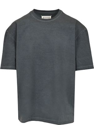 MAISON MARGIELA｜SHORT-SLEEVED ROUND NECK T-SHIRTS (S50G Maison Margiela logo-print T-Shirt | White | FARFETCH