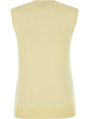 ベスト・ジレ Bottega Veneta Pastel Yellow Cotton Blend Vest Bottega Veneta Pastel Yellow Cotton Blend Vest | italist