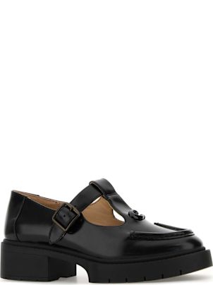 【送料&関税込】Coach Black Leather Liv Mary Jane Monk Strap Coach Black Leather Liv Mary Jane Monk Strap Shoes | italist