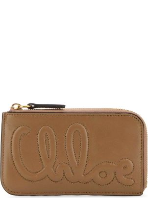 長財布 CHLOE ANTIQUED PINK LEATHER WALLET Chloé Antiqued Pink Leather Wallet | italist