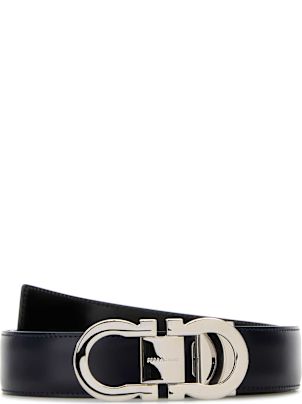 ベルト SALVATORE FERRAGAMO Midnight Blue Leather Reversible Belt Ferragamo Midnight Blue Leather Reversible Belt | italist