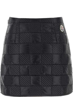 Moncler Black Nylon Mini Skirt | italist