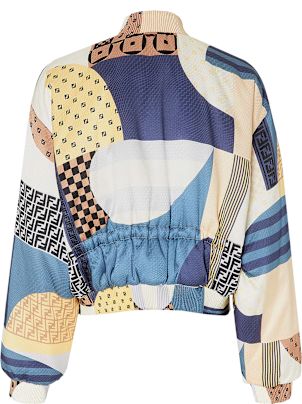 ブルゾン Fendi Reversible Patchwork Silk Bomber Fendi Reversible Patchwork Silk Bomber | italist