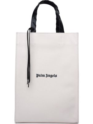 トートバッグ Palm Angels Ivory canvas shopping bag PALM ANGELS Ivory Canvas Shopping Bag (Palm Angels/トート
