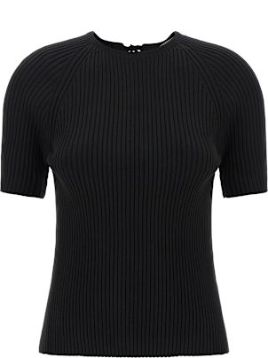 Tシャツ・カットソー Tory Burch FW25 Back closure sweater (168784 001) Tory Burch Back Closure Sweater | italist