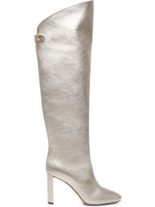 【関税&送料込】Maison SKORPIOS Boots Black Skorpios I Adriana Borgia - Black embossed floral leather