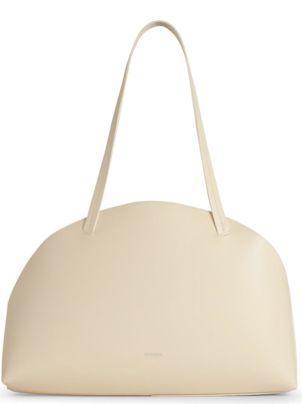 【関税＆送料込み】Jil Sander 'Curve Media' White Leather C Jil Sander 'curve Media' White Leather Crossbody Bag