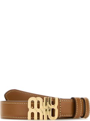 ベルト Miu Miu Camel Suede Belt Miu Miu Suede Belt in Brown | Lyst