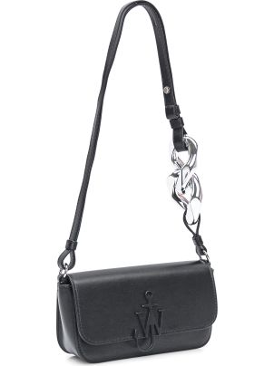 ANCHOR CHAIN BAG - LEATHER SHOULDER BAG in black