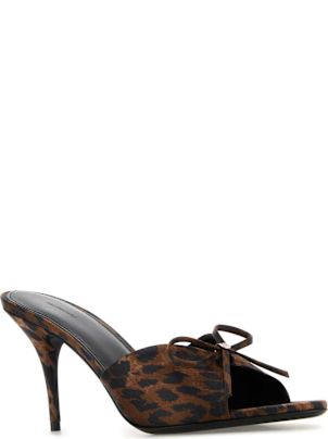 サンダル・ミュール BALENCIAGA PRINTED SATIIN KNIFE BOW MULES Balenciaga Printed Satiin Knife Bow Mules | italist, ALWAYS