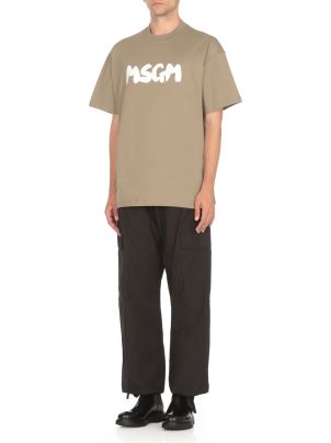 MSGM ロコ刺繍トロストリンクショツ 3641MDB72247002 01 MSGM T-shirt With Logo | italist