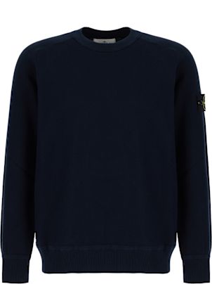 スウェット・トレーナー STONE  NAVY BLUE COTTON SWEATSHIRT Stone Island for Men