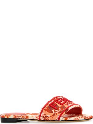 サンダル・ミュール Fendi Printed Fabric Slippers Fendi Printed Fabric Slippers | italist