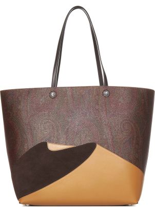 【COLOR iN ID】Paisley Light Big Bag Etro Paisley shoulder bag with colourful piping | 247880408000