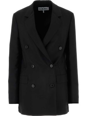 【送料&関税込】Loewe Mohair Blend Blazer Loewe Double-Breasted Mohair-Blend Blazer | Neiman Marcus