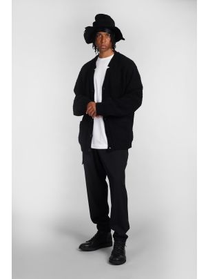 Yohji Yamamoto HPT90997BLACK2 関税送料込 30/10 FLEECE CUFF SIGNATURE PRINT HOODIE(XS Black): Yohji