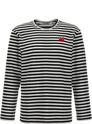 Comme des Garçons Logo Patch Stripes T-shirt | italist