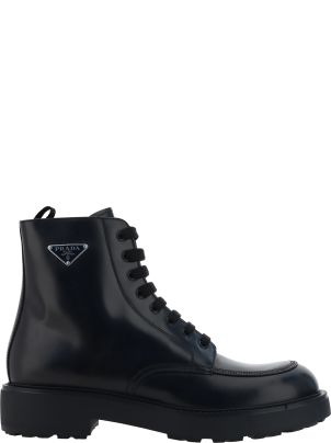 PRADA プラダ ブーツ 黒 EU39(25.5cm位) 4103724N0321 Prada Ankle Boots | italist