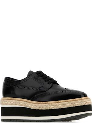フラットシューズ PRADA Women Laced up Shoes 1F826NF015055 F0002 NERO Black Prada lace-up Sneakers | Black | FARFETCH