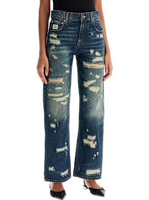 デニム・ジーパン MARC JACOBS 'The Rip And Repair Straight Jean' jeans Blue The Rip And Repair Straight Jean | Marc Jacobs | Official Site