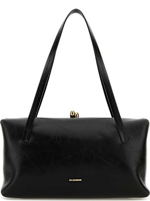 【関税&送料込】Jil Sander Black Leather Medium Goji Pillow Jil Sander Medium Leather Goji Pillow Shoulder Bag | Harrods US