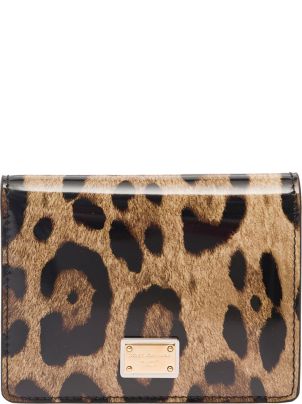 Women's Leopard Print Leather Wallet by Dolce & Gabbana