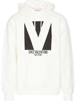 パーカー・フーディ VALENTINO SS25 Valentino Sweaters White (6V3MF28N AQAA03) VALENTINO GARAVANI - Chez Valentino sweatshirt | Leam Roma