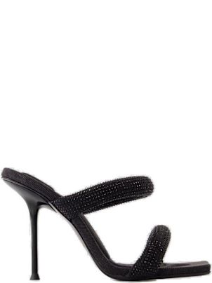 サンダル・ミュール ALEXANDER WANG Women Sandals 30325S002 001 Black black logo platform sandals in BLACK | alexanderwang®