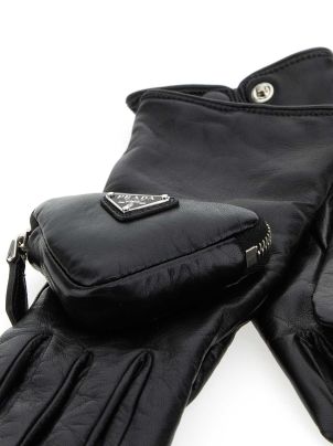 手袋 Prada Black Leather Gloves Black Leather Gloves | PRADA