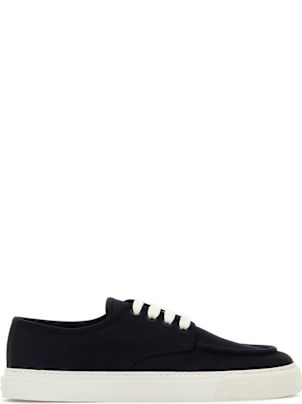 Prada Navy Blue Canvas Sneakers | italist