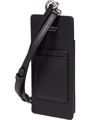 Dolce＆Gabbana★ DG SMARTPHONE HOLDER DOLCE & GABBANA Phone Holder Black Silicone Rubber Metal DG