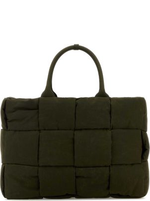 トートバッグ BOTTEGA VENETA OLIVE GREEN LARGE ARCO PADDED SHOPPING BAG BOTTEGA VENETA Arco Large $2900 Olive Padded Tote Bag New