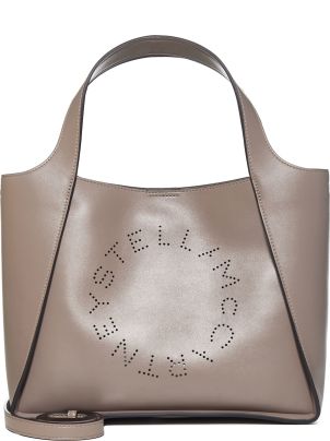 ★Stella McCartney★ ロゴトートバッグ Women ブラック ステラ ロゴ スクエア トートバッグ | Stella