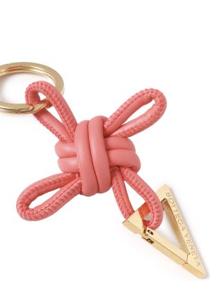 Bottega Veneta Triangle Square Double Knot Key Ring
