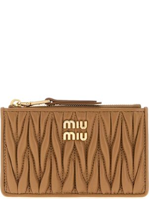 【たぬきち】MIU MIU Leather Canvas Wallet Miu Miu Small Matelassé Nappa Leather Wallet | Saks Fifth Avenue