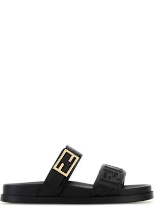 サンダル・ミュール Fendi Black Nappa Leather Fendi Feel Slippers Black Nappa Leather Fendi Feel Slippers | italist