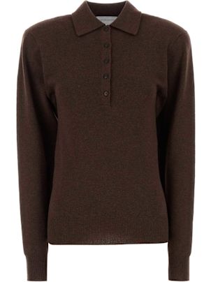 Tシャツ・カットソー STELLA McCARTNEY Brown Cashmere Blend Polo Shirt Stella McCartney Brown Cashmere Blend Polo Shirt | italist