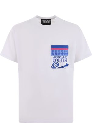 VERSACE JEANS COUTURE トゥィッグス シャツ ブルー 44 VERSACE JEANS COUTURE | Blue Men's T-shirt | YOOX