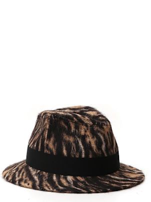 【送料&関税込】Saint Laurent Animal Print Fedora Hat Saint Laurent Animal Print Fedora Hat | italist