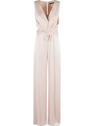 【送料&関税込】Max Mara Studio Light Pink Satin Pomez Jumps Max Mara Studio Light Pink Satin Pomez Jumpsuit | italist