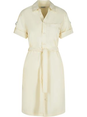 【関税&送料込み】Burberry Cream Silk Blend Dress Burberry Cream Silk Blend Dress | italist