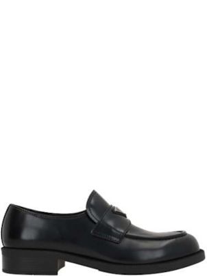 Prada Triangle-logo Slip-on Loafers | italist